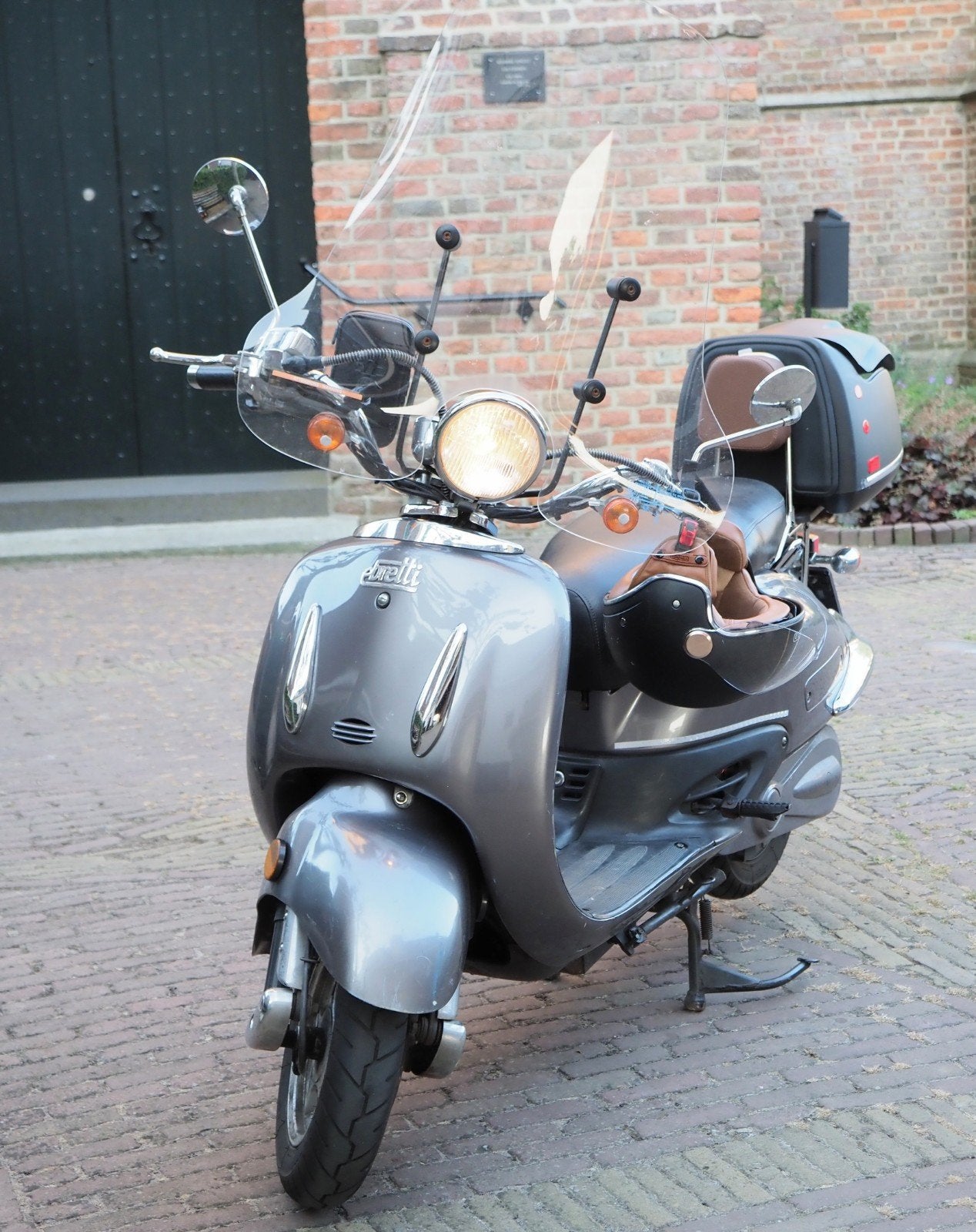Nette elektrische retro scooter, geel kenteken! Vele extra's, Ophalen, Gebruikt, Maximaal 45 km/u, Elektrisch