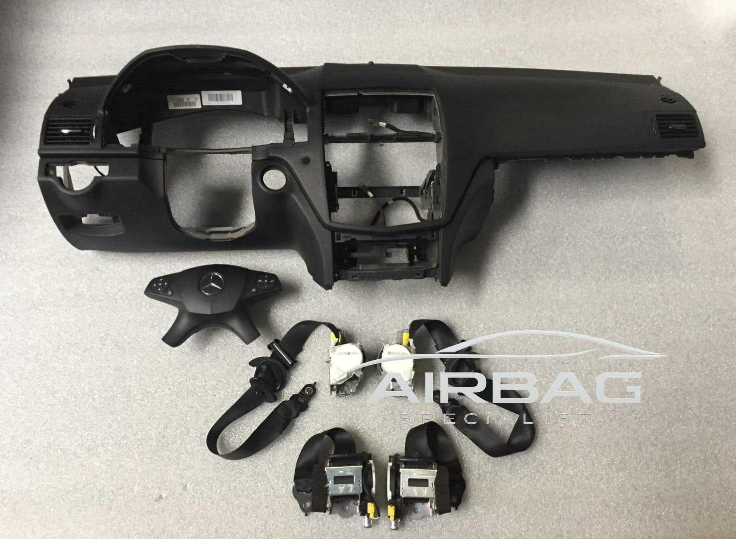 Complete airbag set Mercedes C-klasse W204 2006-2010/ 2011-2, Gebruikt, -, Ophalen of Verzenden, -