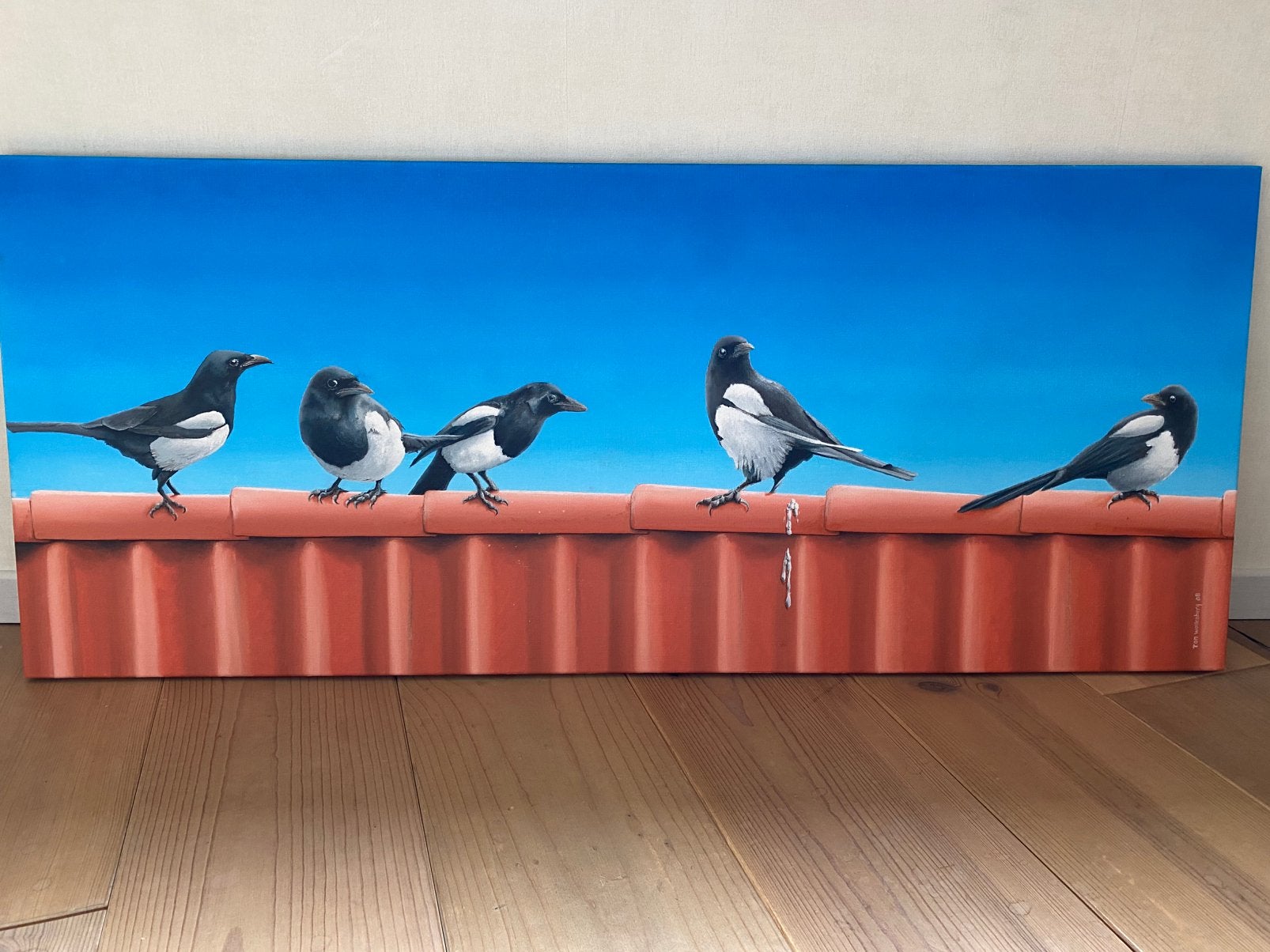 Eksters op het dak, Ophalen, Op houten frame, Dieren