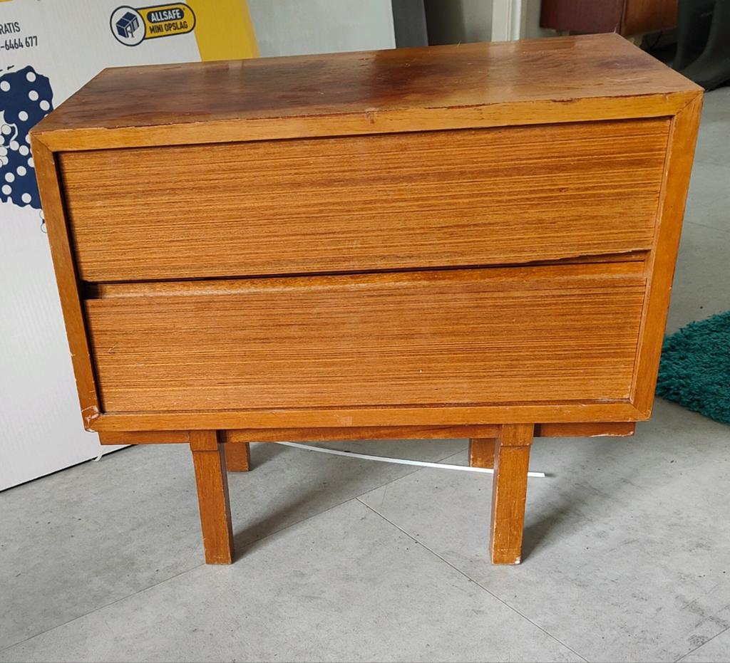 Vintage Nachtkastje / ladekastjes Deens Design, Ophalen, Gebruikt, 50 tot 100 cm, Minder dan 100 cm