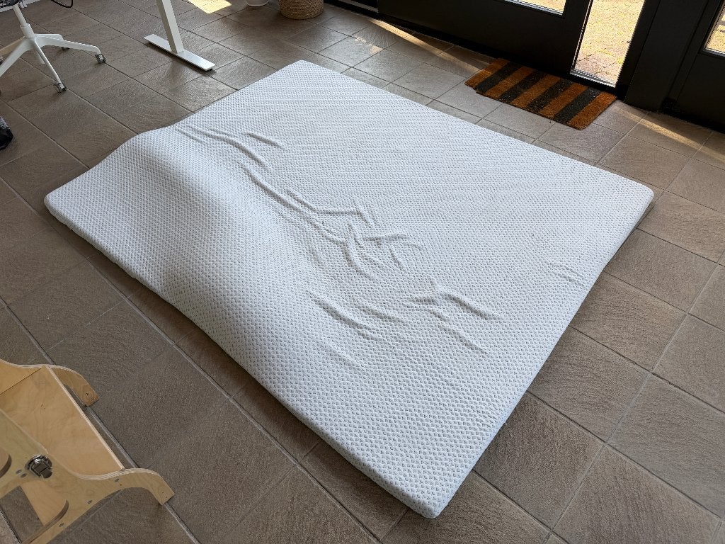 Campooz Wellpur topmatras 200x160x5 cm, Tweepersoons, Ophalen of Verzenden, Zo goed als nieuw, Matras