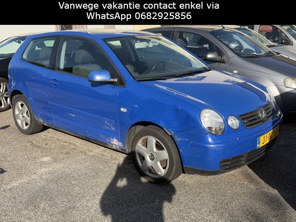 Volkswagen Polo 1.4-16V Airco GEEN APK...LASWEK DREMPELS, Auto's, Voorwielaandrijving, 15 km/l, 4 cilinders, Blauw