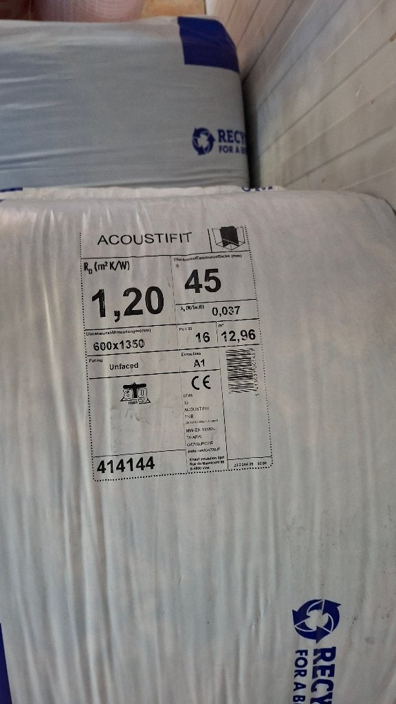 Opheffingsverkoop  glaswol isolatie, Ophalen, 4 tot 8 cm, Vloerisolatie, Nieuw