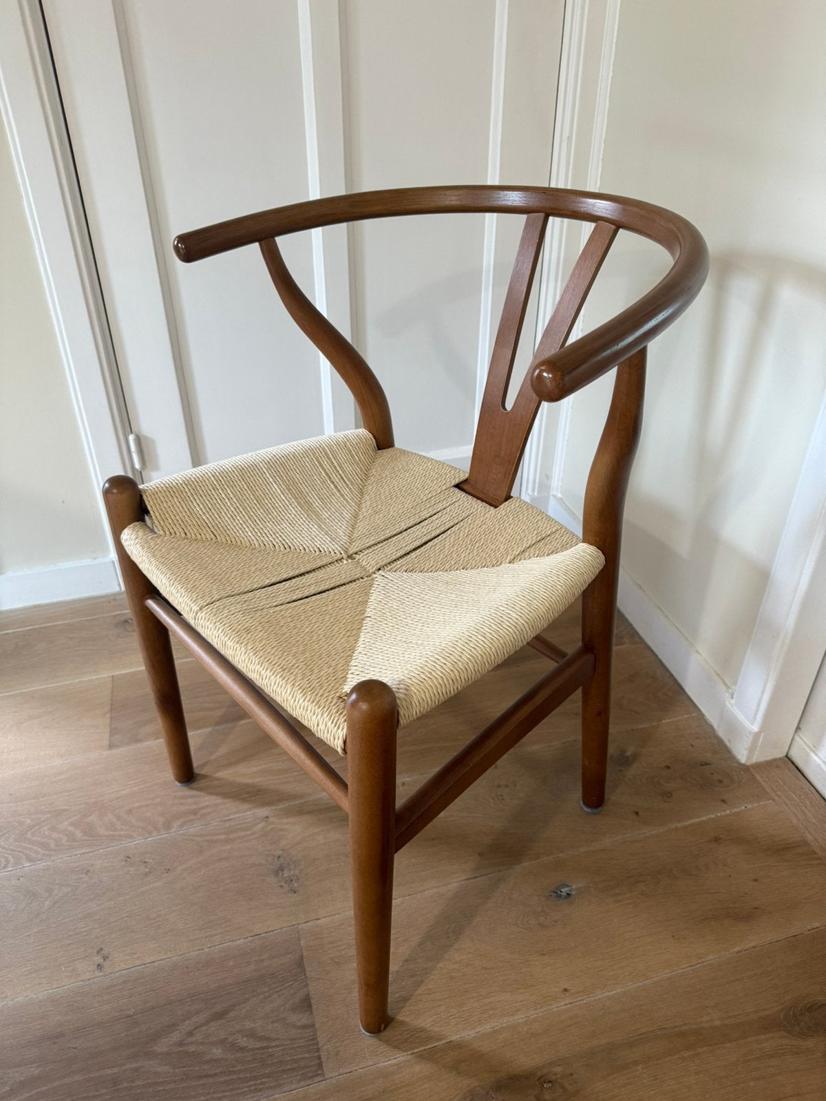 4 Loods 5 eetkamerstoelen, Ophalen, Gebruikt, Bruin, Hout