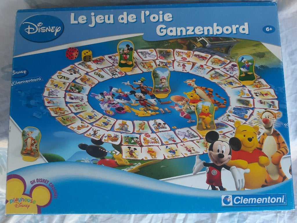 Ganzenbord van Disney, en van Papita, 4 soorten, Ophalen, Gebruikt, Een of twee spelers, Papita
