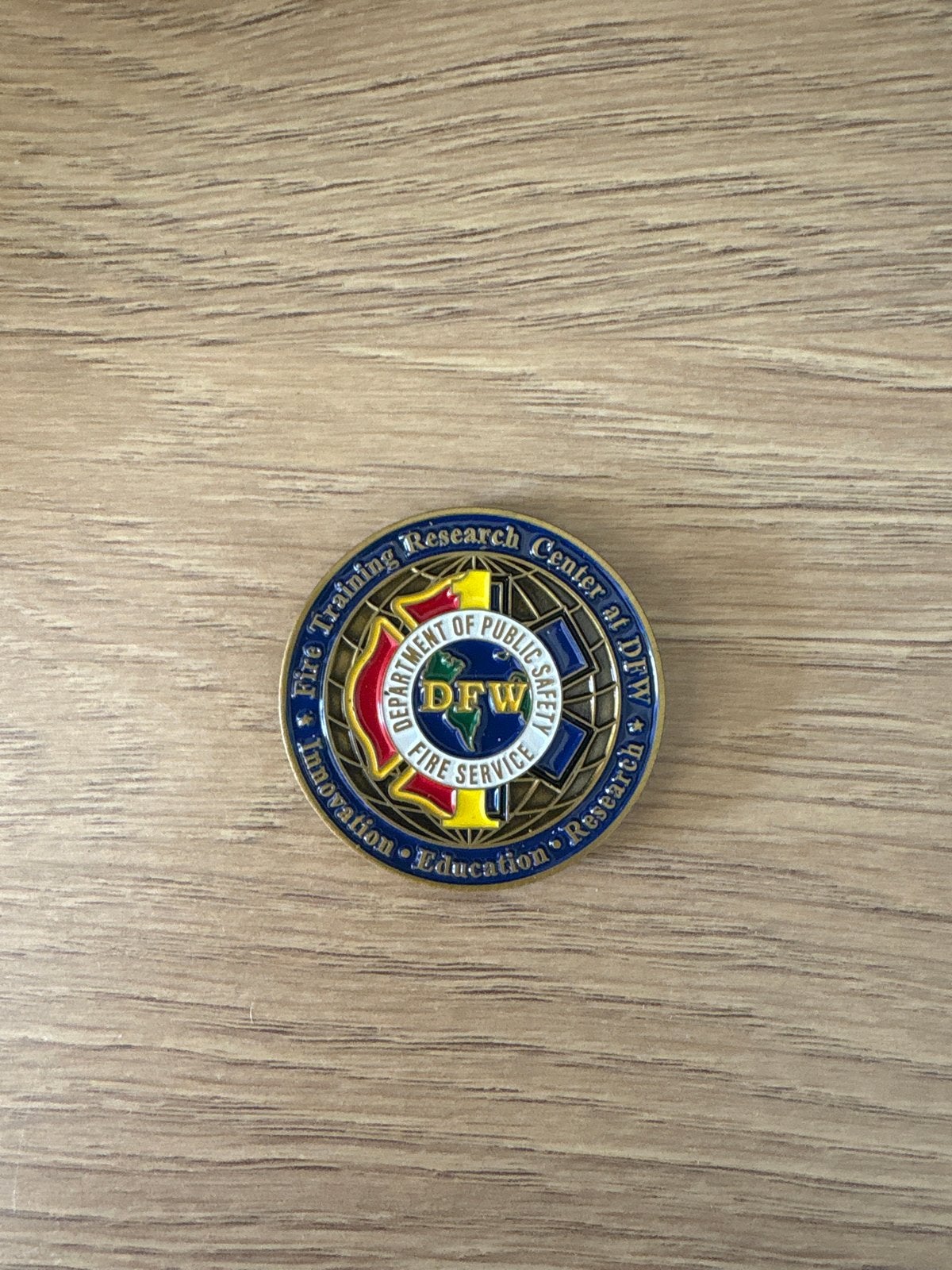 Challenge Coin DFW Fire Service Texas, Ophalen of Verzenden, Zo goed als nieuw