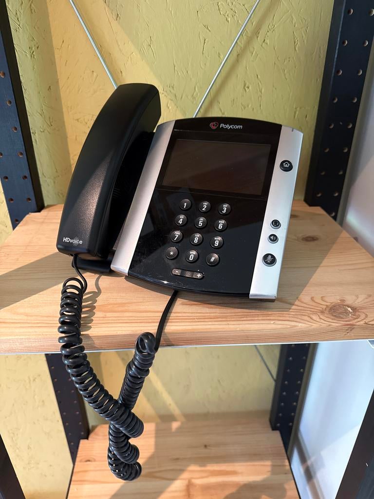 Polycom VVX 600 bureautelefoon, Ophalen of Verzenden, Gebruikt, 1 handset
