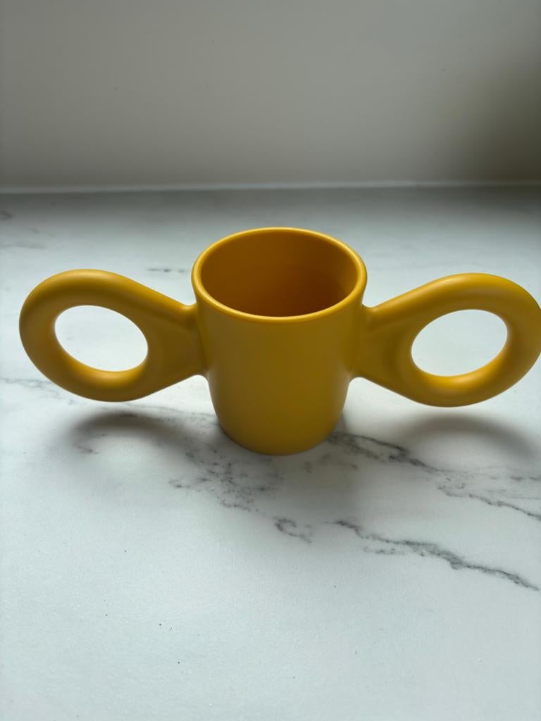 Gispen drinkbeker - Geel design, Overige typen, Ophalen of Verzenden, Zo goed als nieuw, Overige merken
