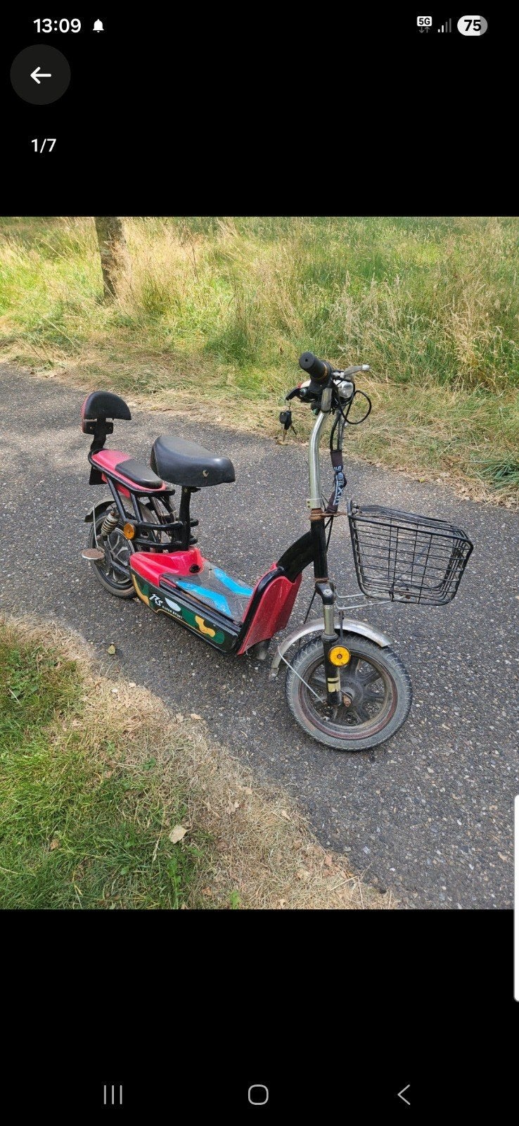 elektrische step werkt goed met lader en sleutel, Fietsen en Brommers, Steps, Ophalen of Verzenden, Zo goed als nieuw, Elektrische step (E-scooter)