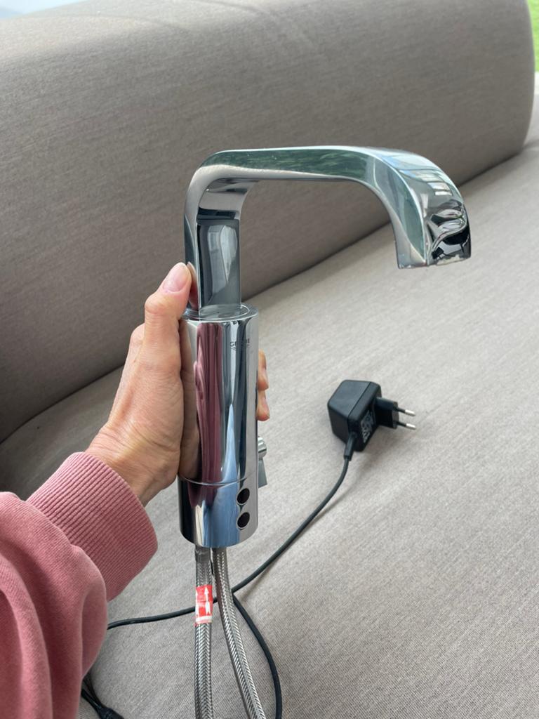 Grohe sensor / elektronische wastafelkraan – chroom, Ophalen of Verzenden, Chroom, Kraan