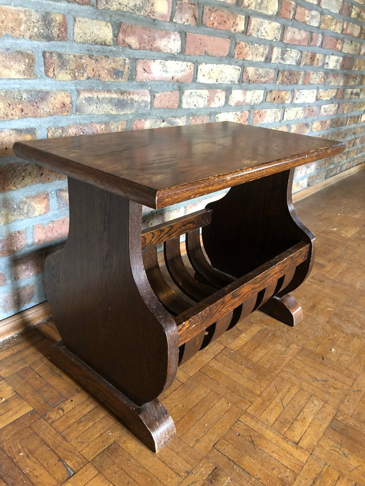 Houten Krantenbak / Lectuurbak / Tijdschriftenbak, Ophalen, Gebruikt, Lectuurbak, Klassiek