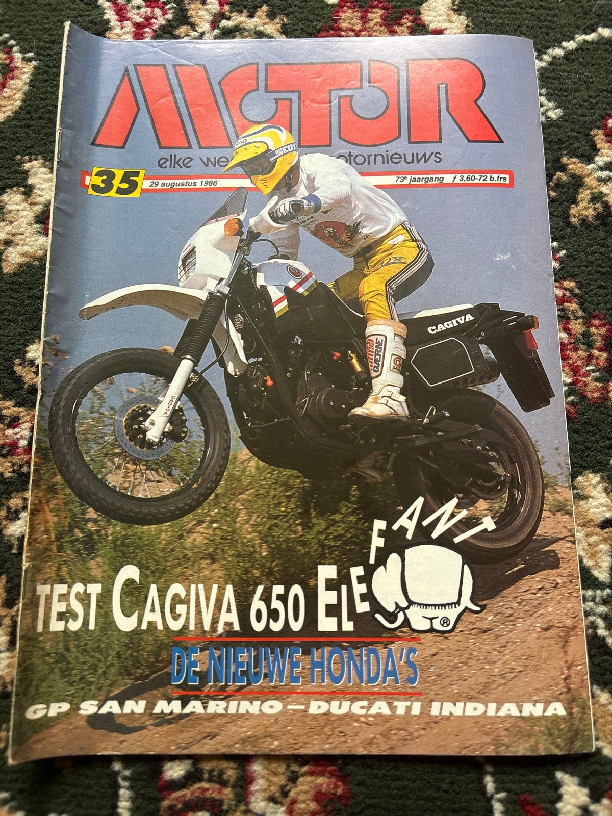 Motor Magazine - 29 augustus 1986 - Test Cagiva 650 Elefant, Ophalen of Verzenden, Gelezen, Algemeen