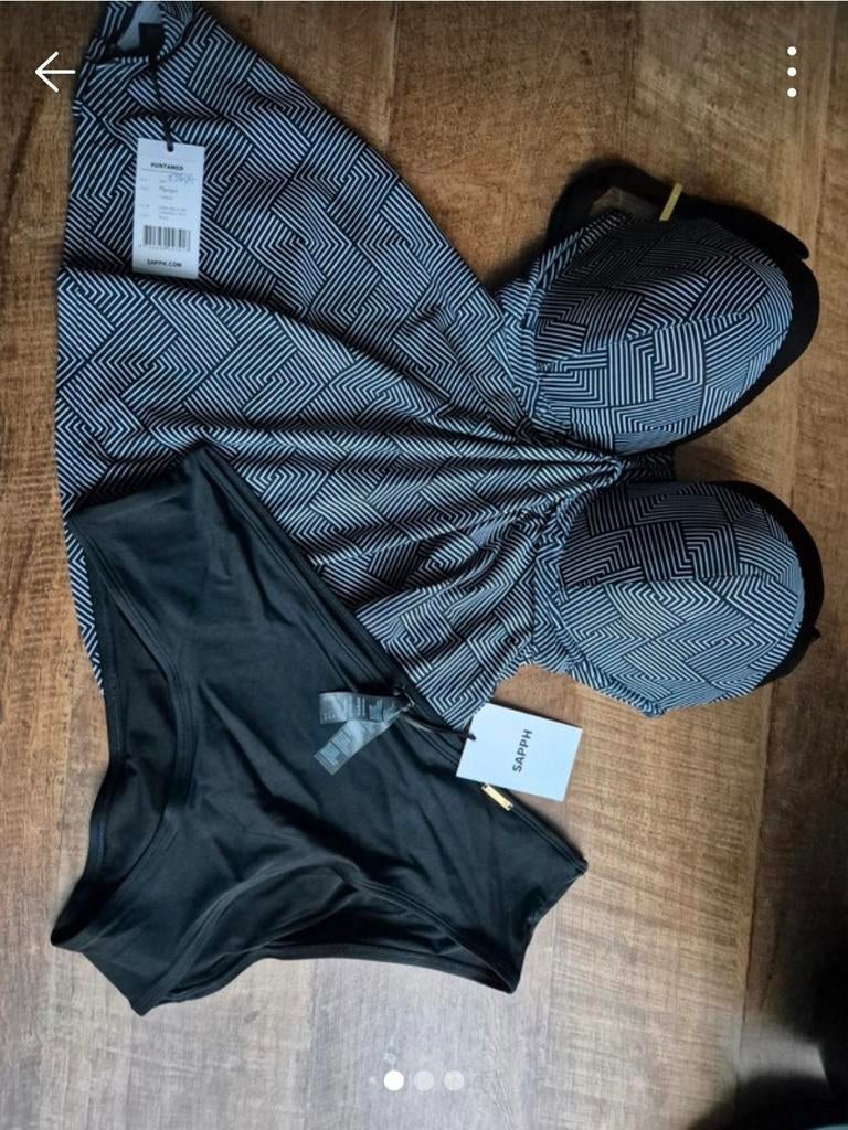 Sapph Tankini Mystique Geometric Print Zwart 80F & Capri 42, Ophalen of Verzenden