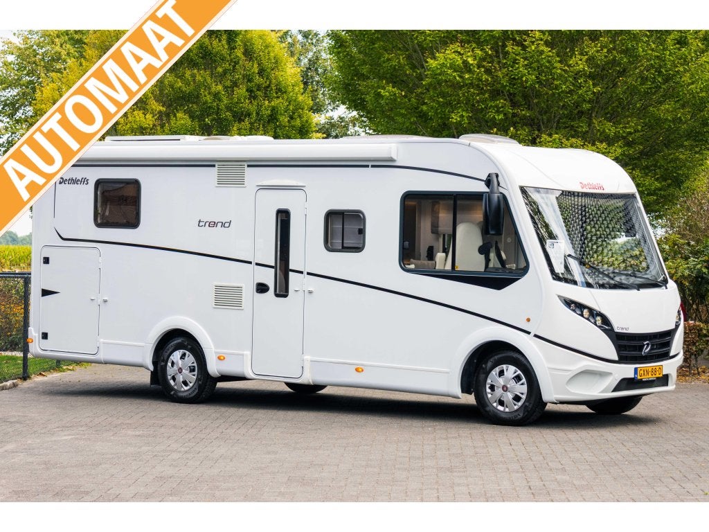 Dethleffs Trend 7057 DBL Queensbed Automaat 47 dkm euro 6, Caravans en Kamperen, Campers, Ringverwarming, Startonderbreker, Fiat