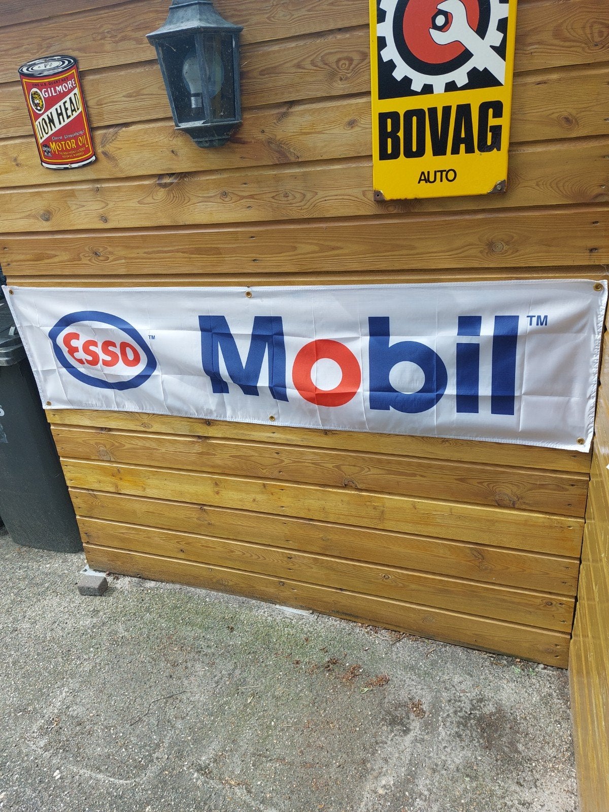 ESSO MOBIL BANNER 180X45CM, Ophalen of Verzenden