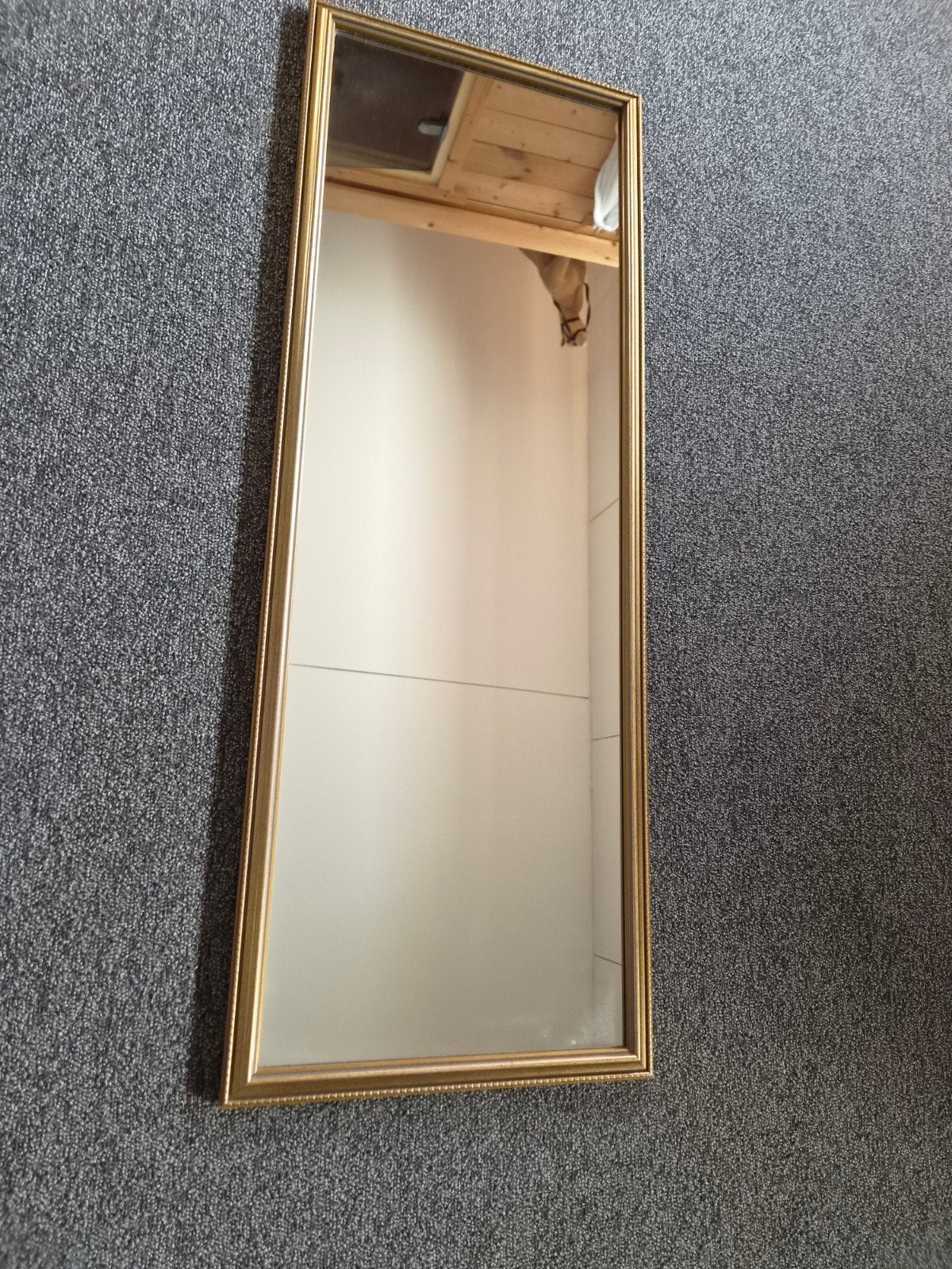 prachtige spiegel met barok gouden lijst, Ophalen, Zo goed als nieuw, Rechthoekig, Minder dan 100 cm