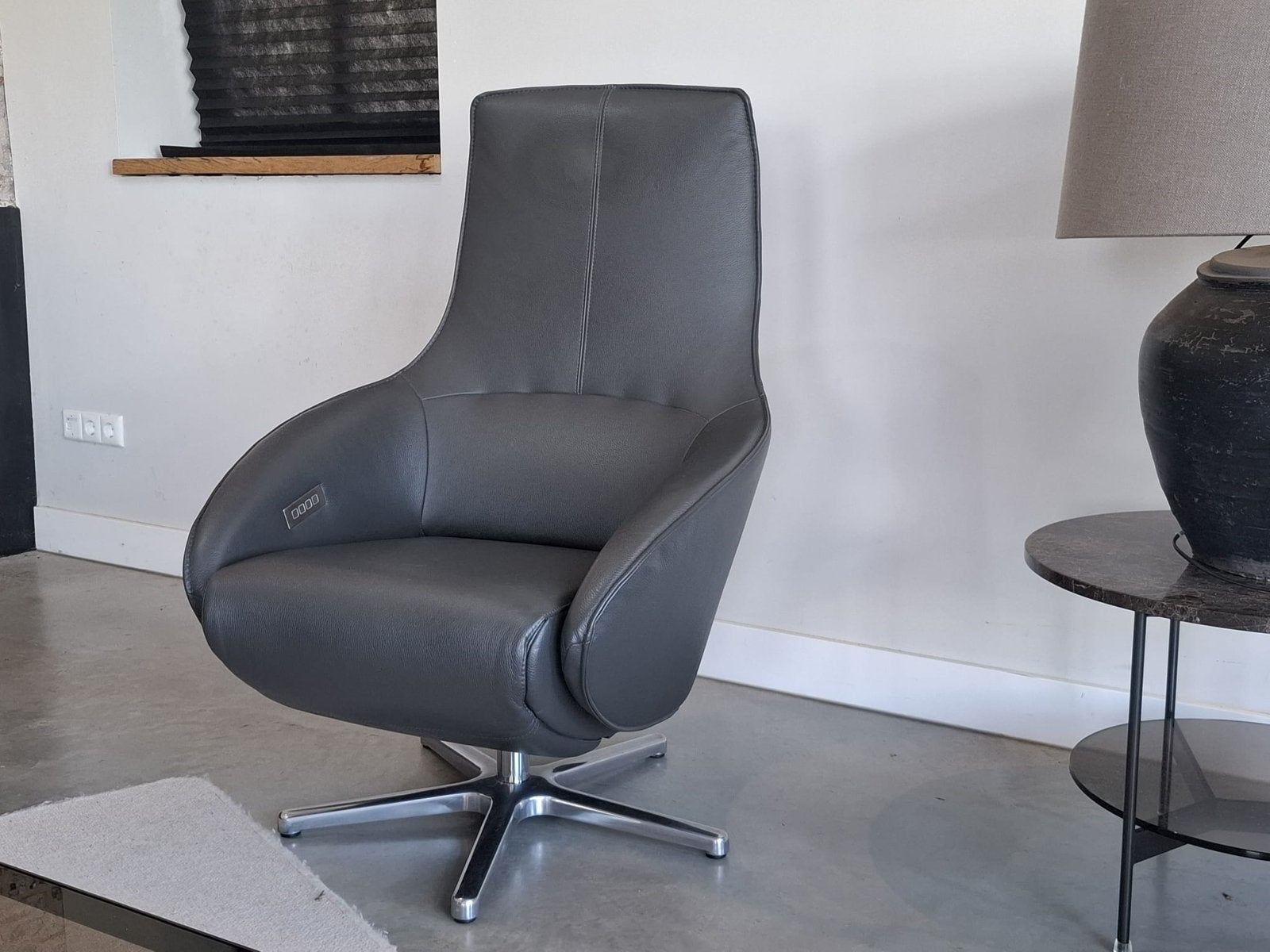 Als nieuw Gealux Twinz relaxfauteuil leer + accu, Huis en Inrichting, Ophalen, Zo goed als nieuw, Xxx, 75 tot 100 cm