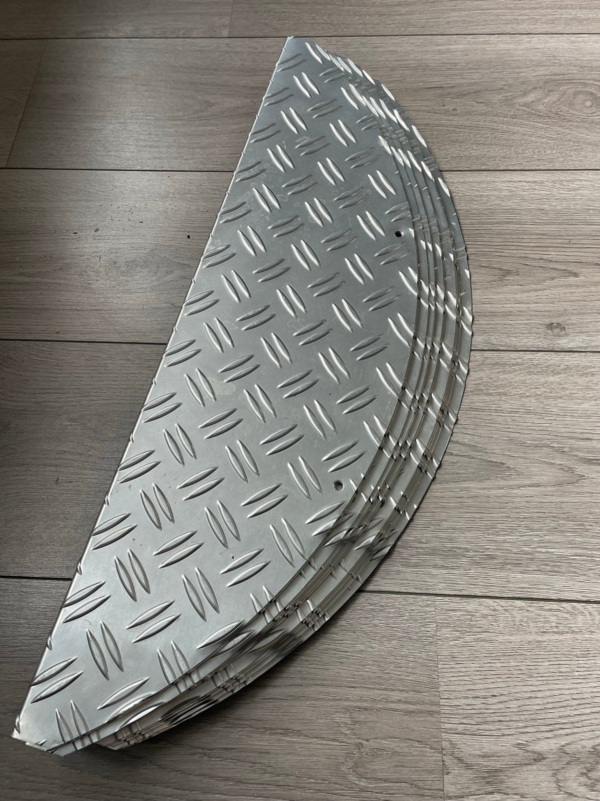 12x Aluminium Traptreden 60x18 cm - Antislip Tranenplaat, Ophalen, Gebruikt, Trap
