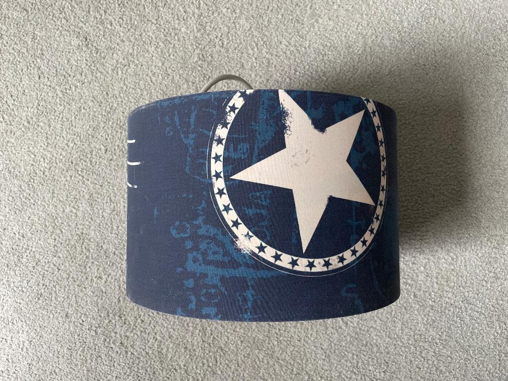 Little Dutch Ronde Hanglamp - 20 x 30 cm, Huis en Inrichting, Lampen | Hanglampen, Ophalen, Zo goed als nieuw, Stof, Minder dan 50 cm