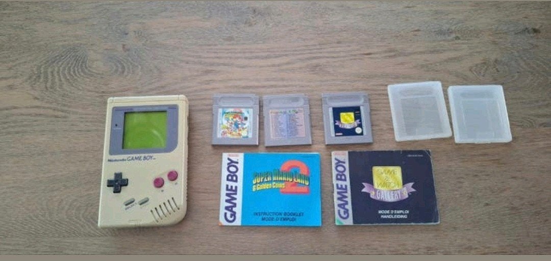 Originele Gameboy Classic, Spelcomputers en Games, Ophalen, Gebruikt, Game Boy Classic, Met games