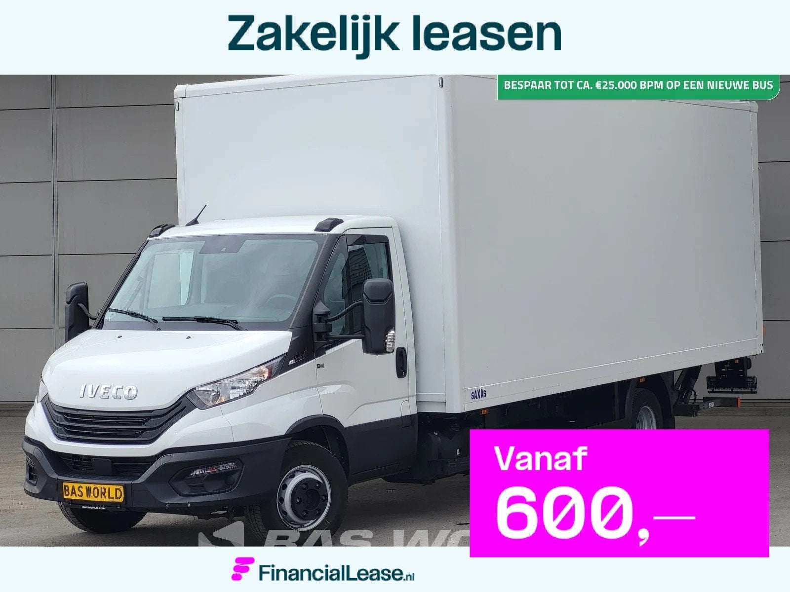 Iveco Daily 72C18 3.0L Automaat 1000KG Laadklep Luchtvering, Automaat, Stof, Gebruikt, Euro 6
