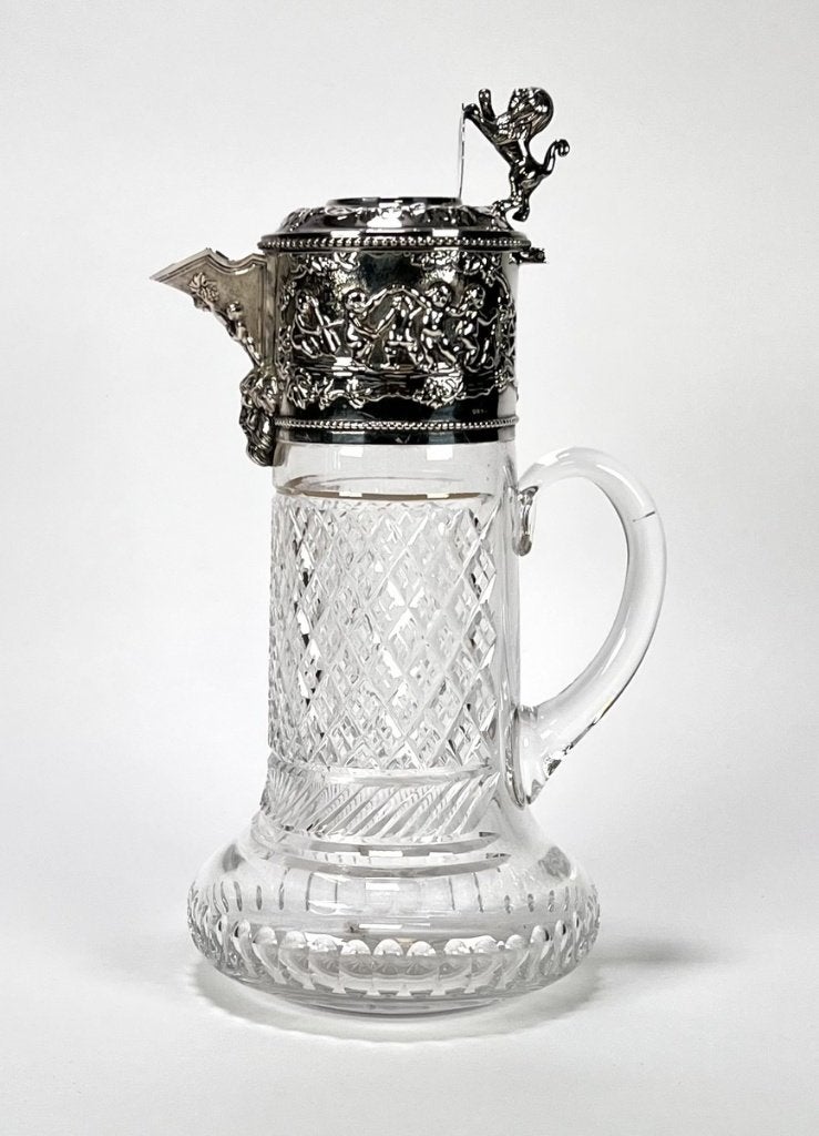 39. Kristallen karaf zilveren montering - putti, ca. 1920, Ophalen