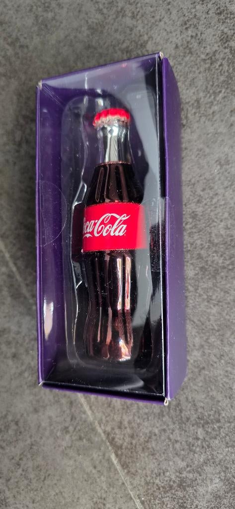 Coca Cola flesje glazen kersthanger nieuw, Ophalen of Verzenden, Nieuw
