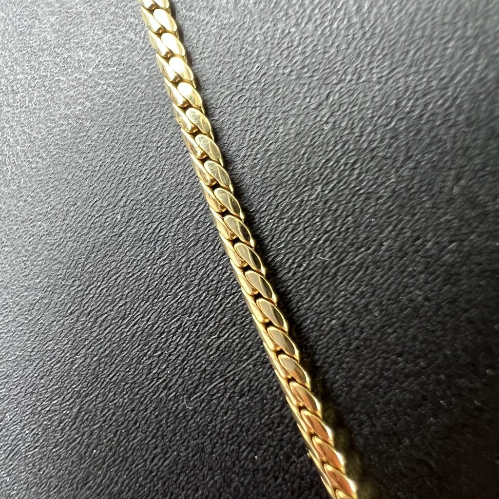 Gouden Ketting | 14k* | 11,17g | collier applique | 411928, Sieraden, Tassen en Uiterlijk, Kettingen, Ophalen of Verzenden, Gebruikt