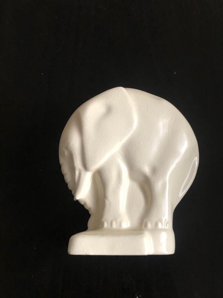 Vintage beeldje Olifant, Chris van der Hoef, Hille Zaandam 1, Ophalen of Verzenden, Gebruikt, Dier