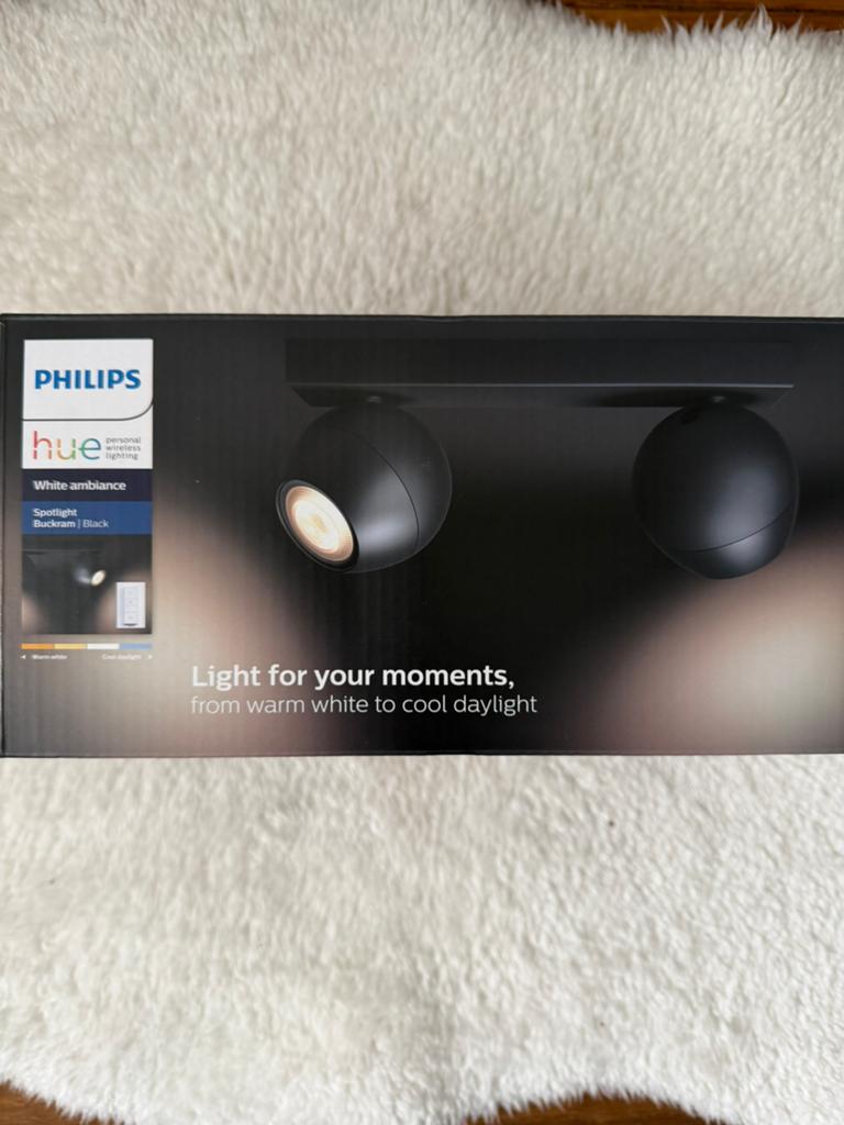 Philios HUE dubbele spot nieuw, Ophalen of Verzenden, Nieuw, Metaal of Aluminium, Led