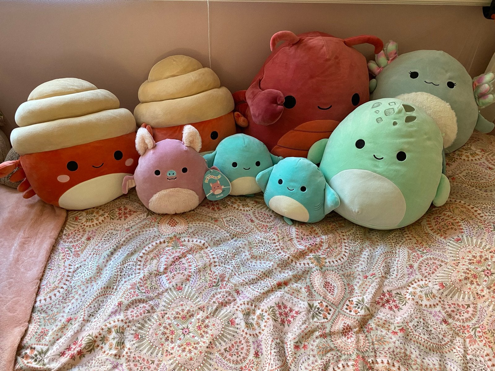 Squishmallows knuffels - Zo goed als nieuw, Oranje, Ophalen of Verzenden, Middelgroot (20 tot 80 cm), Squishmallow