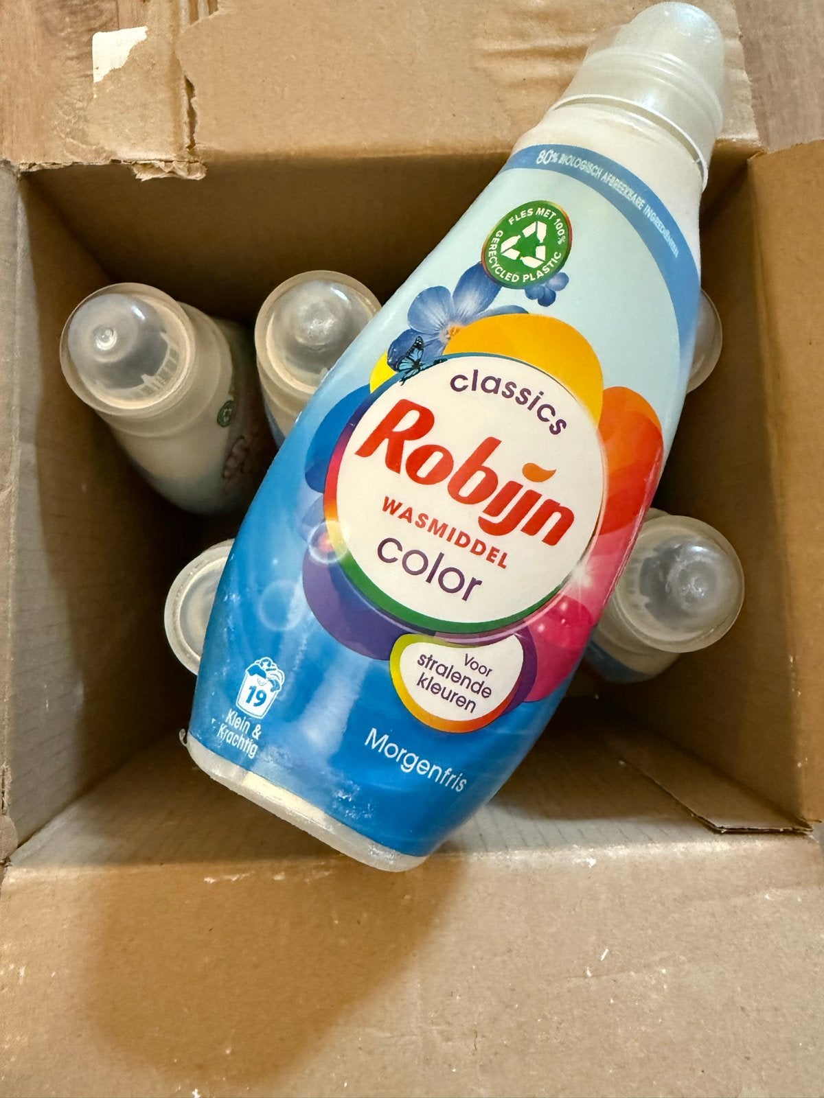 8x Robijn Klein & Krachtig Wasmiddel Morgenfris 8x 665ml, Huis en Inrichting, Ophalen of Verzenden, Schoonmaakmiddel