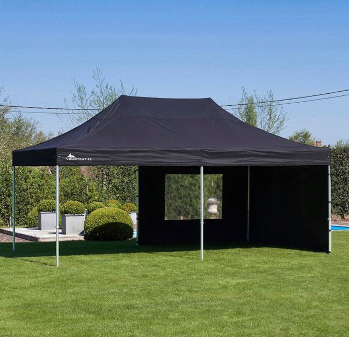 Luxe zwarte partytent huren voor jouw feest of event?, Hobby en Vrije tijd, Feestartikelen | Verhuur, Ophalen, Zo goed als nieuw