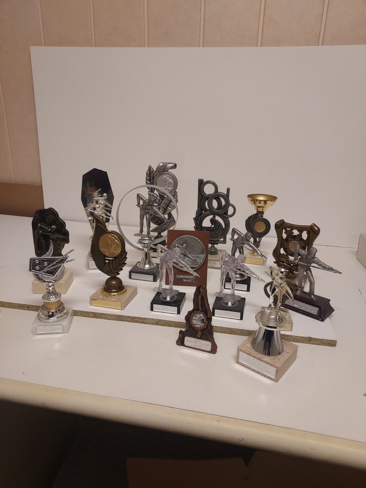 set biljart trofeeën. 17 stuks, Sport en Fitness, Ophalen, Zo goed als nieuw, Overige typen