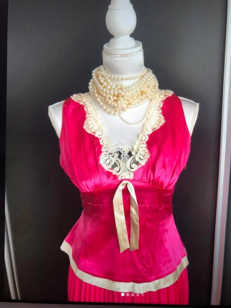 Nieuw Ralph lauren roze zijde top m 38 40, Maat 38/40 (M), Verzenden, Nieuw, Roze