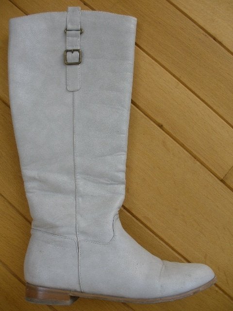 Laarzen licht grijs maat 41, Kleding | Dames, Hoge laarzen, Ophalen of Verzenden, Zo goed als nieuw, Grijs