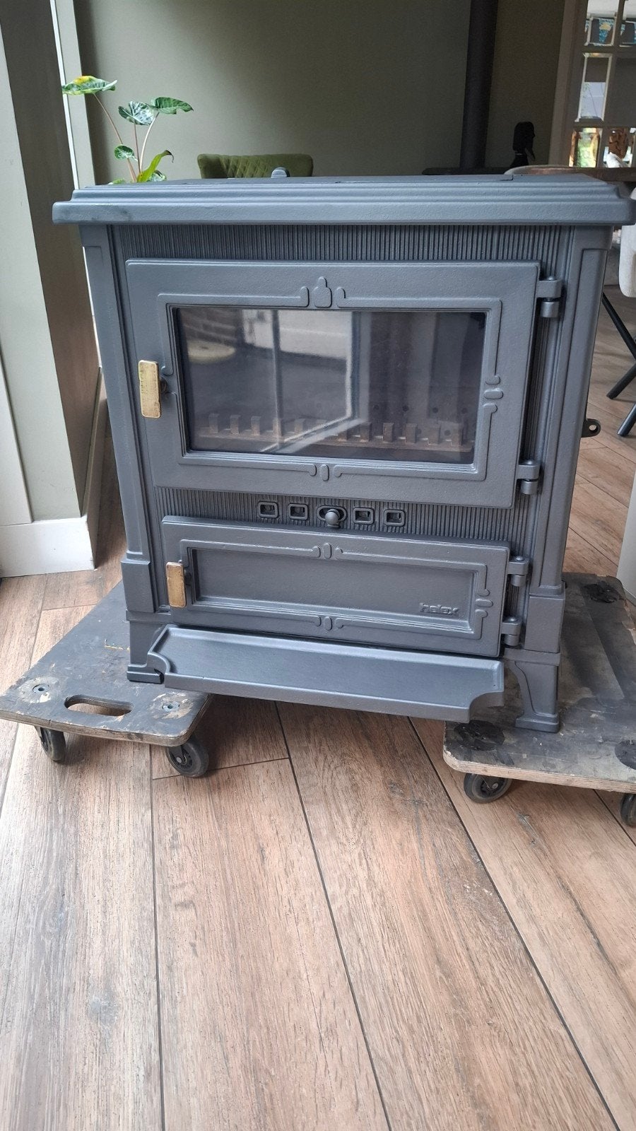 helex ijzeren heintje allesbrander houtkachel, Ophalen, Zo goed als nieuw, Hout, Houtkachel