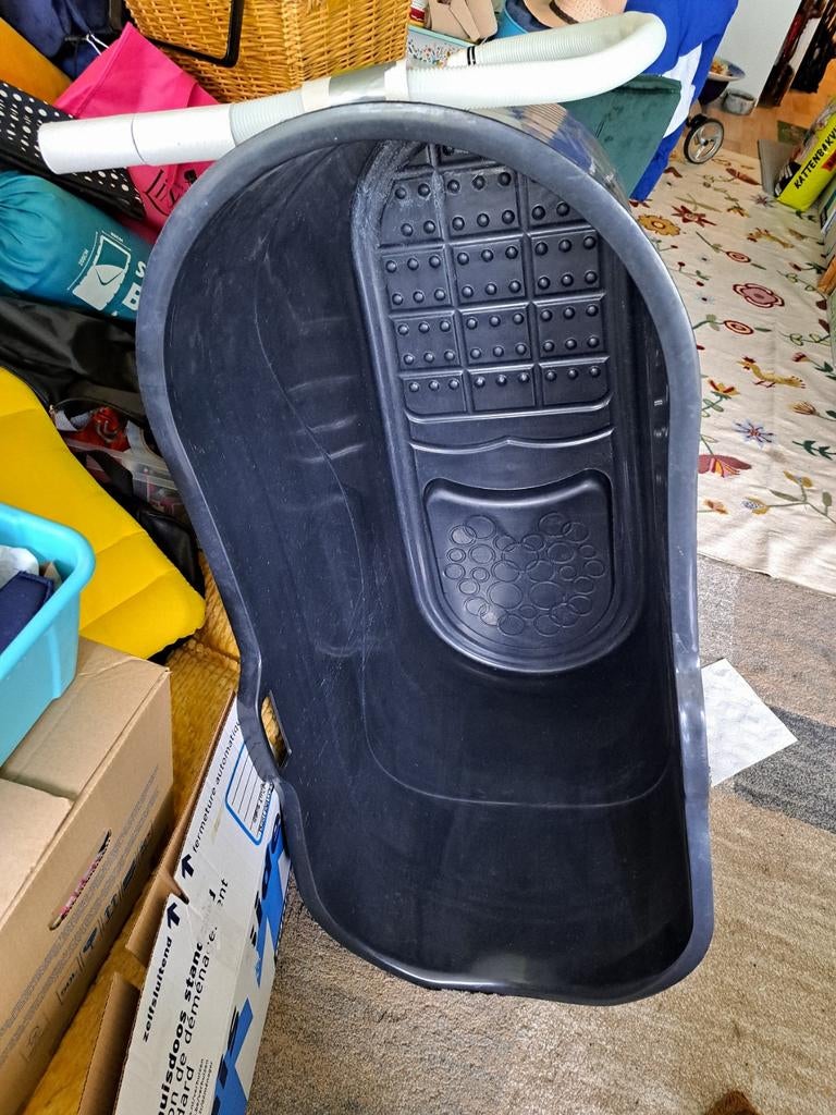 Zitbadje zwart plastic 125-45, Ophalen, 50 tot 100 cm, Rond, Tot twee personen
