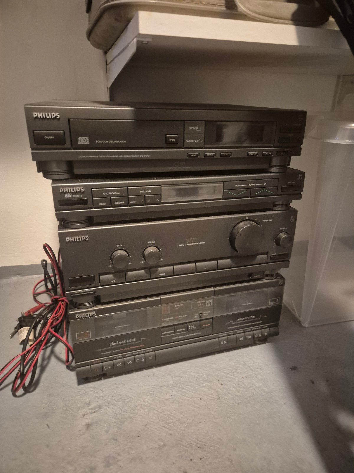 Philips Stereo Set met Acoustic Reference Speakers, Ophalen, Philips, Gebruikt, Cassettedeck