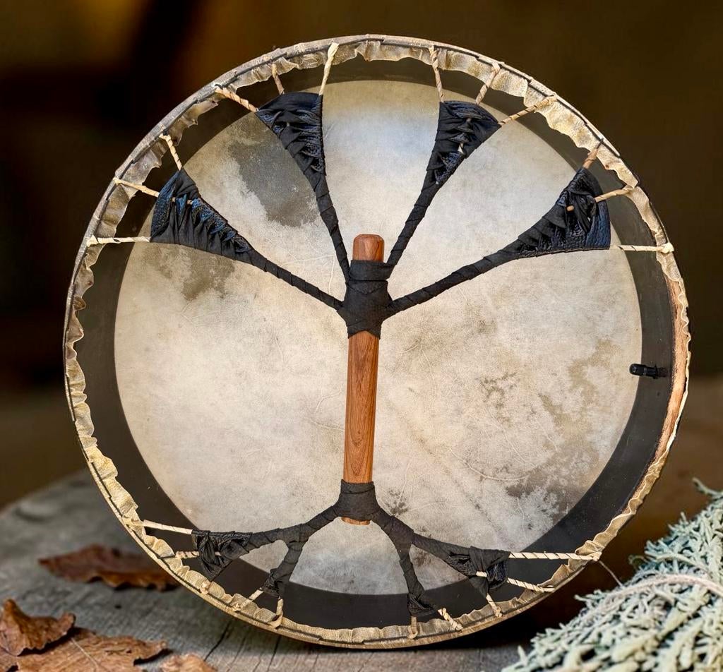 OVERGEDRAGEN Sjamanendrum Geit 52 cm Spanbaar, Ophalen of Verzenden, Nieuw