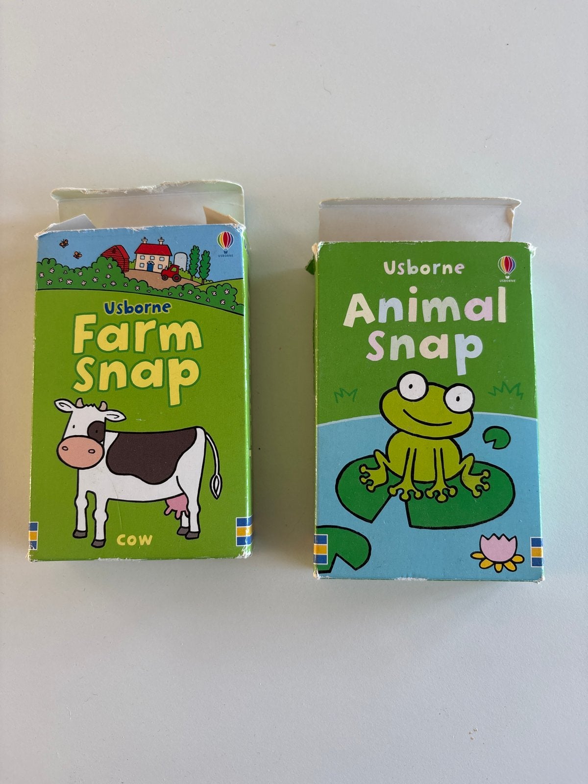 Usborne Snap Kaartspellen: Farm Snap & Animal Snap, Een of twee spelers, Ophalen of Verzenden, Gebruikt