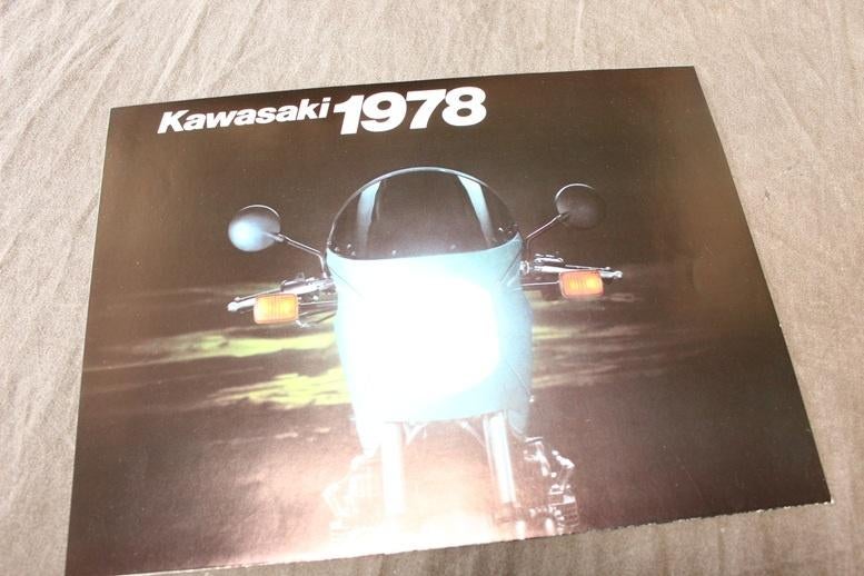 Kawasaki 1978 motorfietsen verkoop folder brocure Z750 Z1-R, Ophalen of Verzenden, Kawasaki