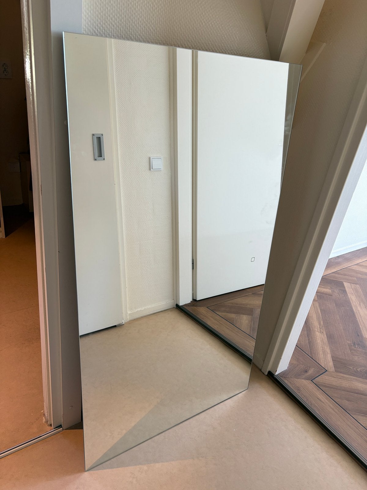 Spiegel met verwarming en ledverlichting 80 x 140, Huis en Inrichting, Ophalen, Zo goed als nieuw, Wit, Overige typen