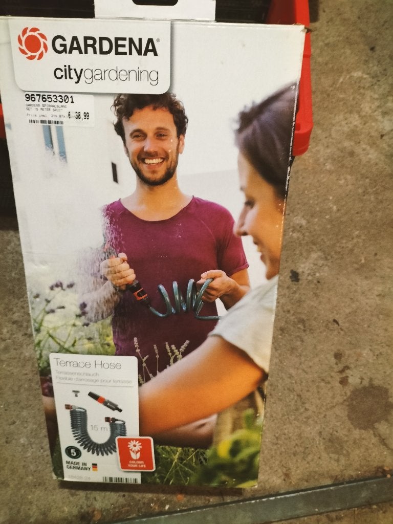 GARDENA Citygardening Terrasslang 15m - Nieuw in doos, Ophalen of Verzenden, Nieuw