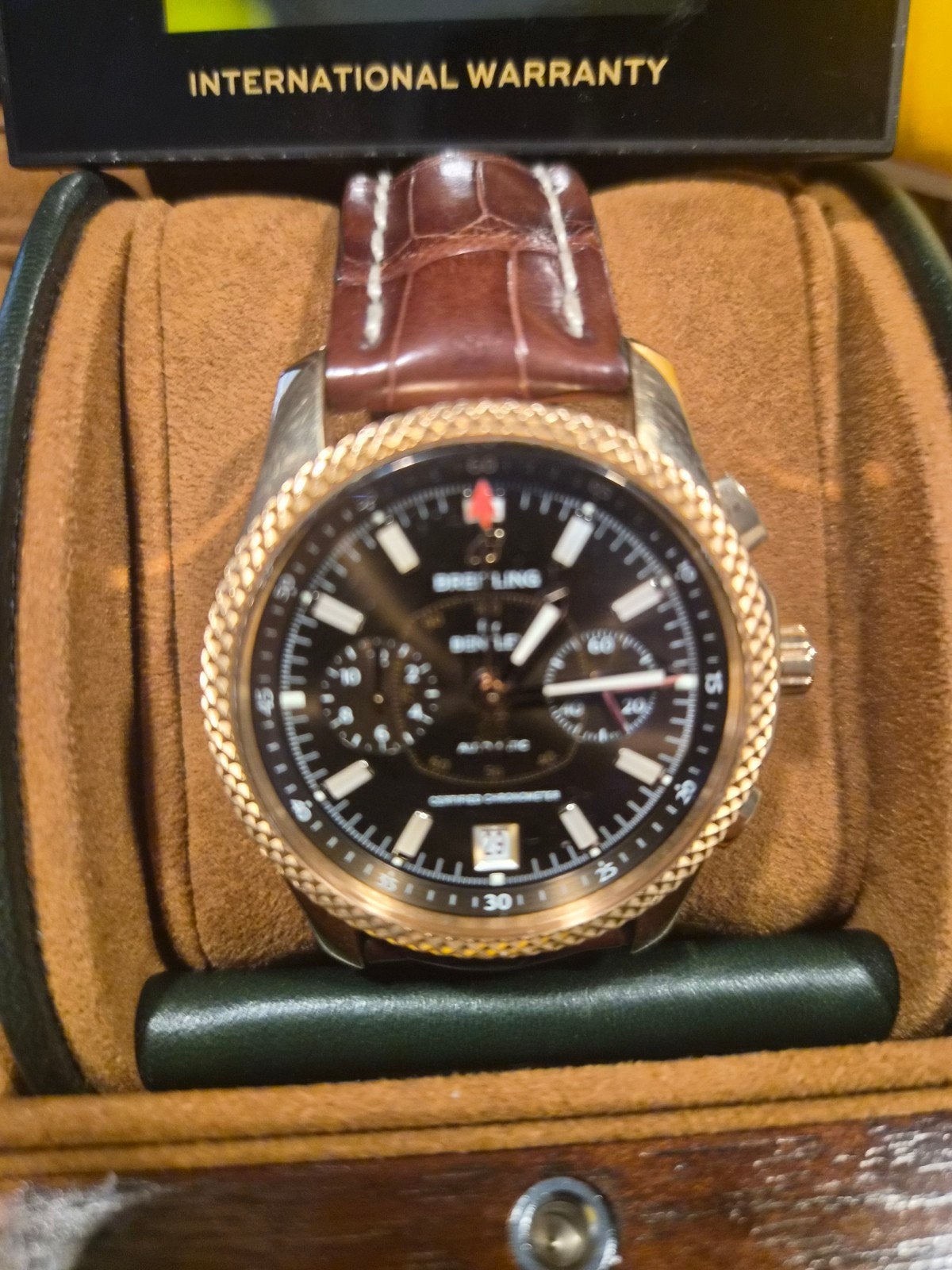 Breitling Bentley Mark VI R26362 Limited Edition Horloge, Sieraden, Tassen en Uiterlijk, Ophalen, Leer, Breitling, Polshorloge