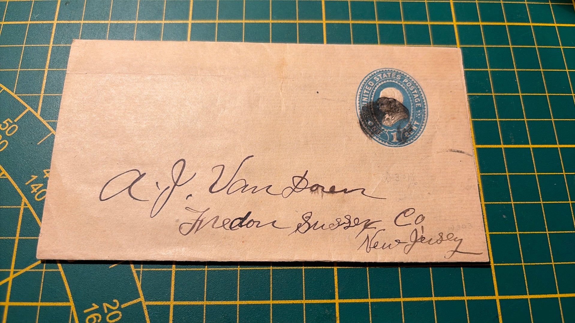 Oud poststukje USA, Verzenden, Envelop