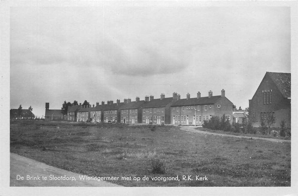 304-232-019 Slootdorp De Brink, Wieringermeer met op de voo, Verzamelen, Ophalen of Verzenden, Voor 1920, Noord-Holland