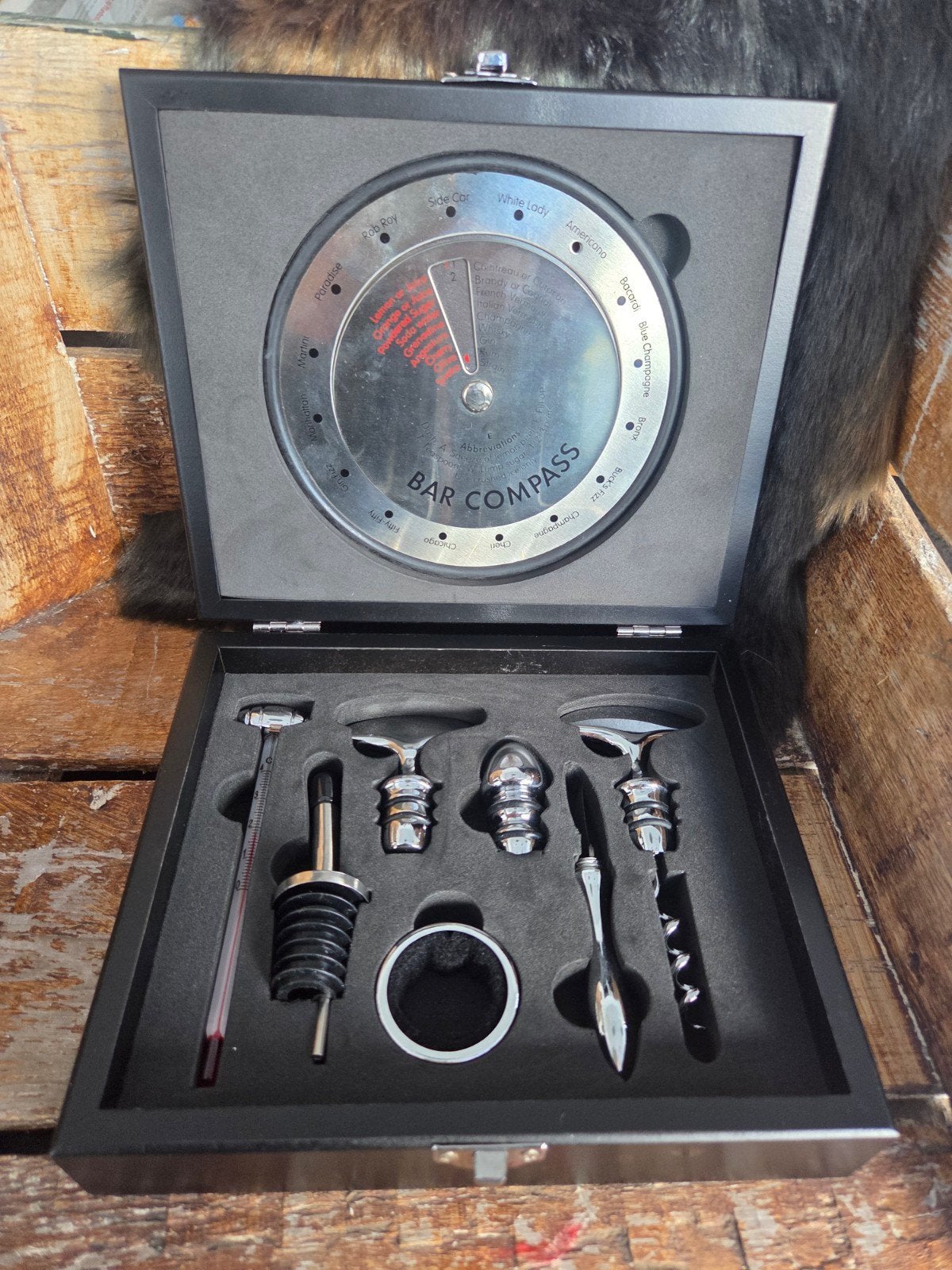 Baraccessoires set met Bar Compass, Zilver, Ophalen of Verzenden, Metaal, Overige merken