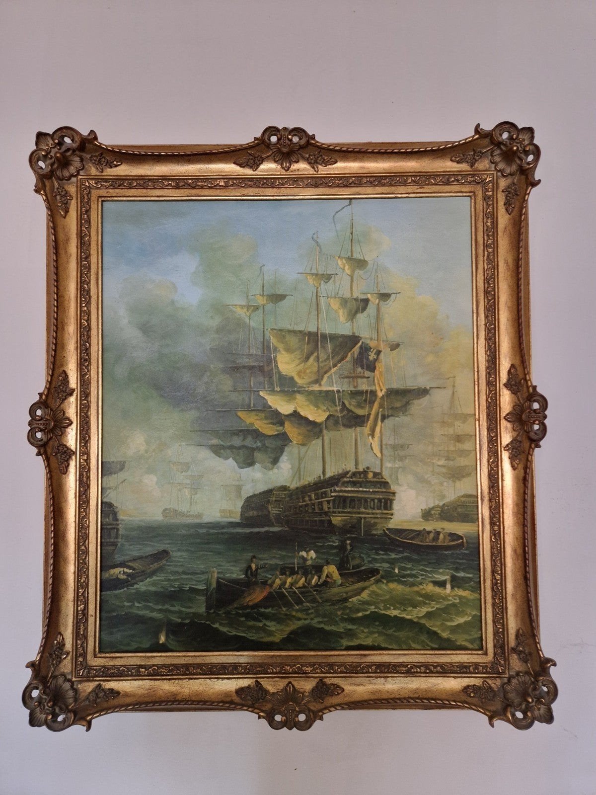 prachtige zeeslag, Antiek en Kunst, Ophalen of Verzenden