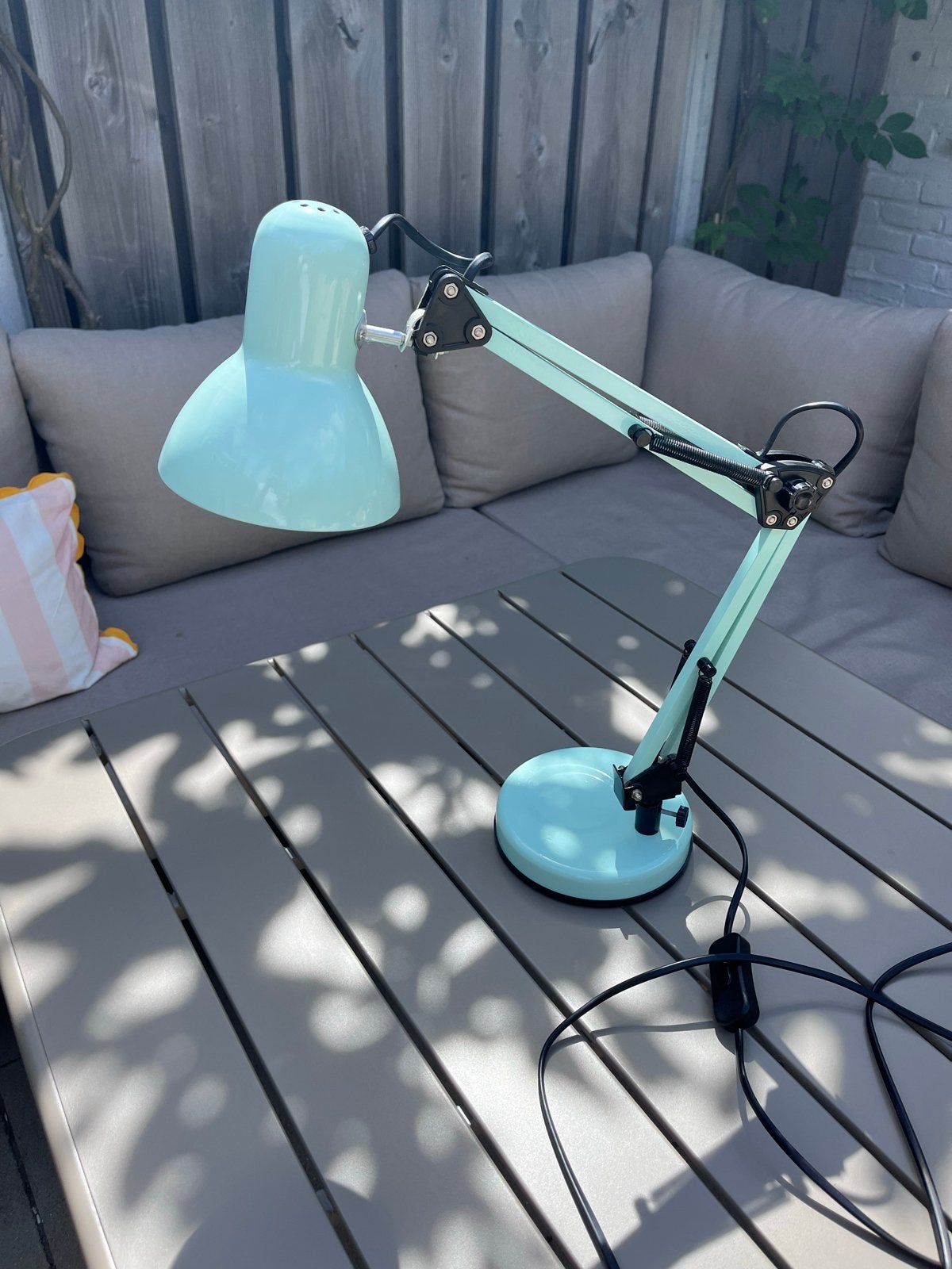 Mintgroene Bureaulamp met Verstelbare Arm, Huis en Inrichting, Lampen | Tafellampen, Ophalen, Bureaulamp, Verstelbaar, Overige merken